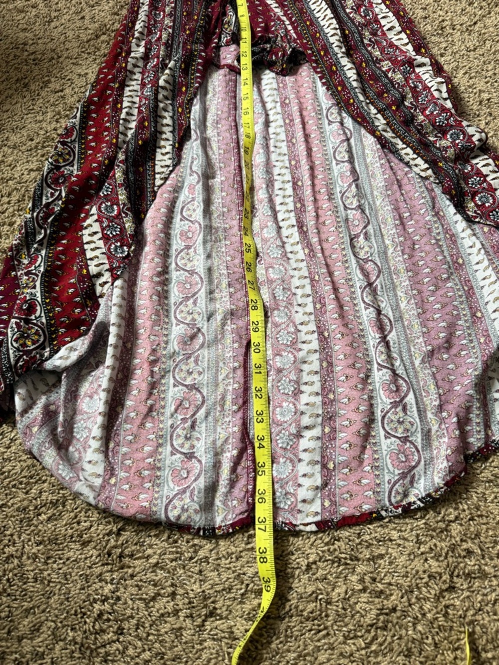☀️ Ambiance • Boho Off-Shoulder Maxi Dress/Romper in Paisley Print • women’s Md - Picture 9 of 10